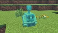 Copper golem statue's sitting pose (Image via Sportskeeda Gaming || Mojang Studios)